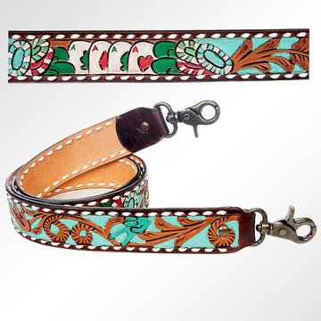 American Darling ADSTF145 Hand Tooled Genuine Leather Crossbody Handle Strap For Bags